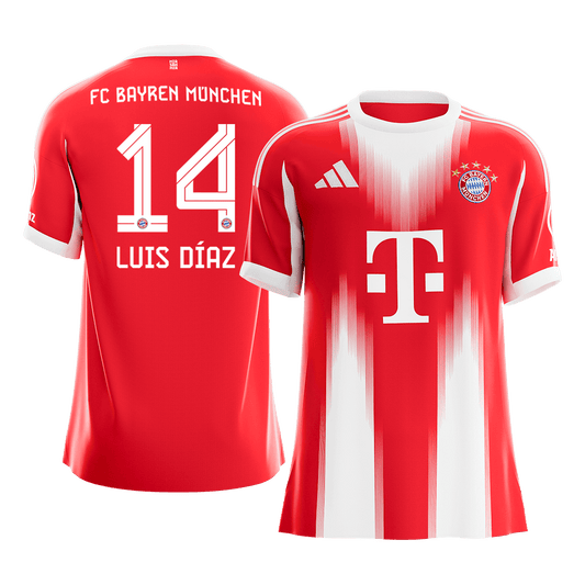 LUIS DÍAZ #14 Bayern Munich Tröja 2025/26 Hemma Premium Röd