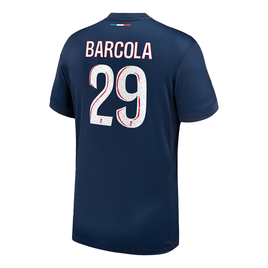 PSG Tröja BARCOLA #29 2024/25 Hemma Mörkblå