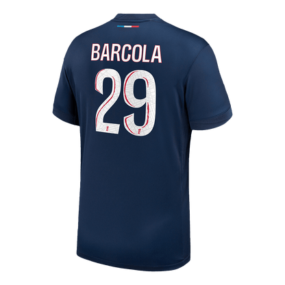 PSG Tröja BARCOLA #29 2024/25 Hemma Mörkblå-10