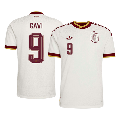 Spanien Tröja GAVI #9 2026 Borta Autentisk Vit