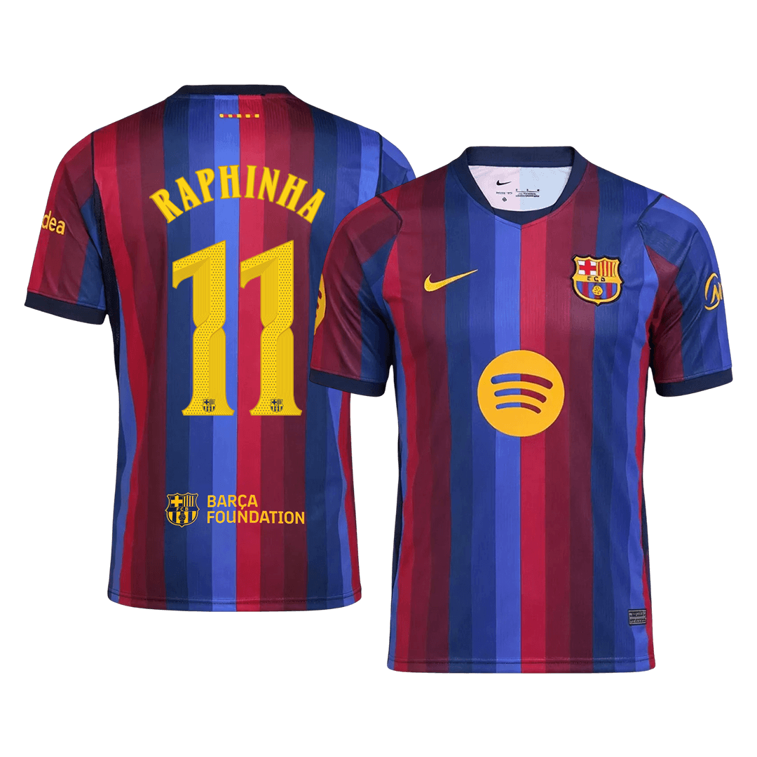 Barcelona Tröja RAPHINHA #11 2026/27 Hemma Blue&Garnet - UCL