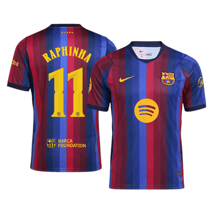 Barcelona Tröja RAPHINHA #11 2026/27 Hemma Blue&Garnet - UCL