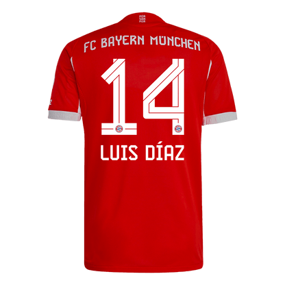 Bayern Munich Tröja LUIS DÍAZ #14 2025/26 Hemma Röd-12