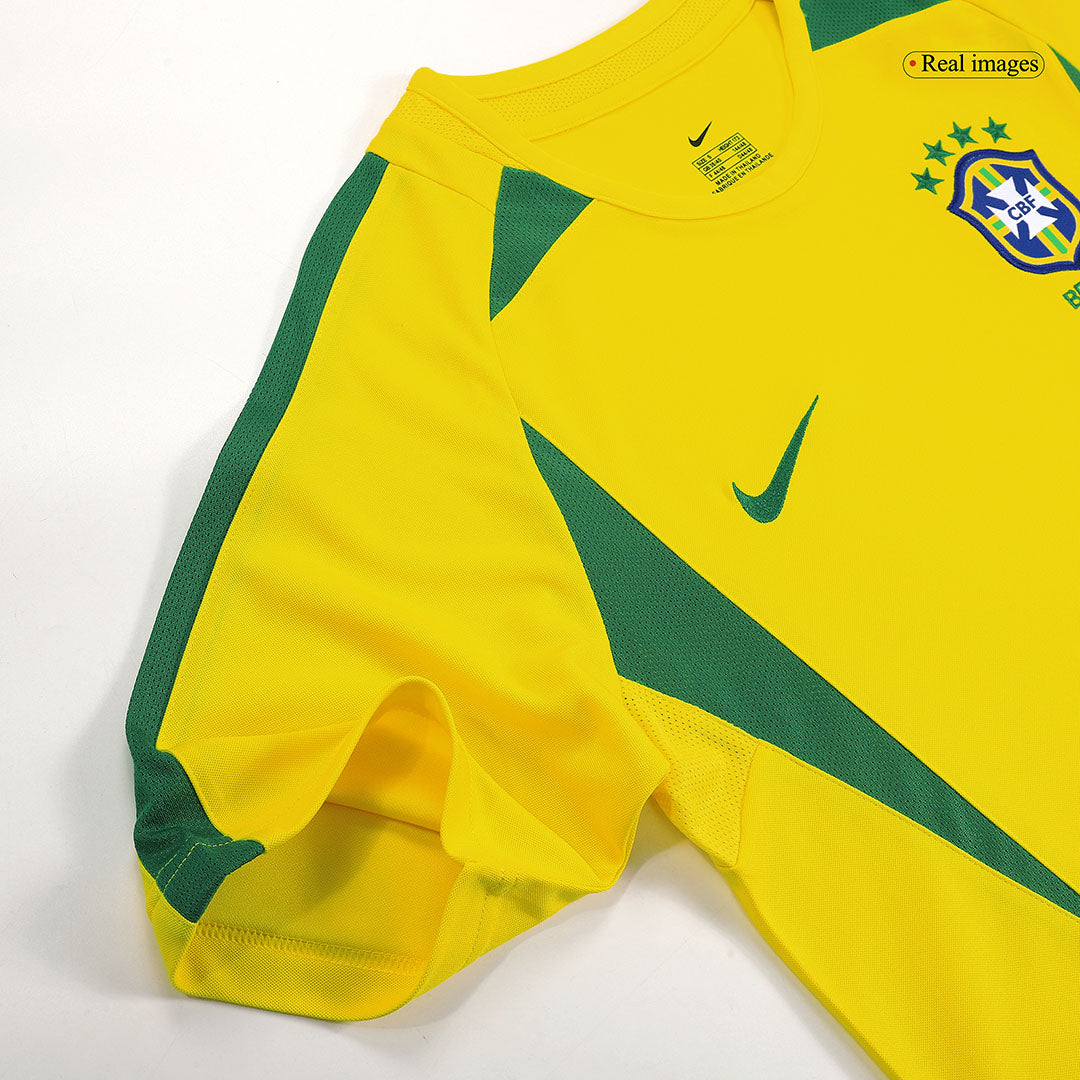 RONALDINHO #11 Brasilien Hemmatröja 2002/03 Retro Tröja
 Gul