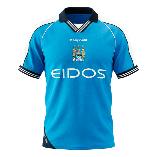 Manchester City Hemmatröja 1999/01 Retro Tröja
 Blå
