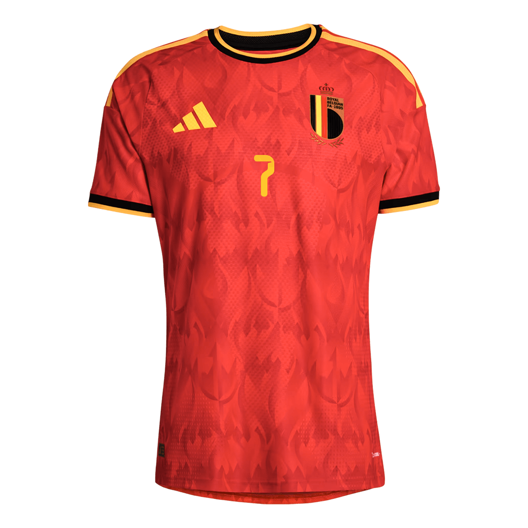 Belgien Tröja DE BRUYNE #7 2026 Hemma Autentisk Röd