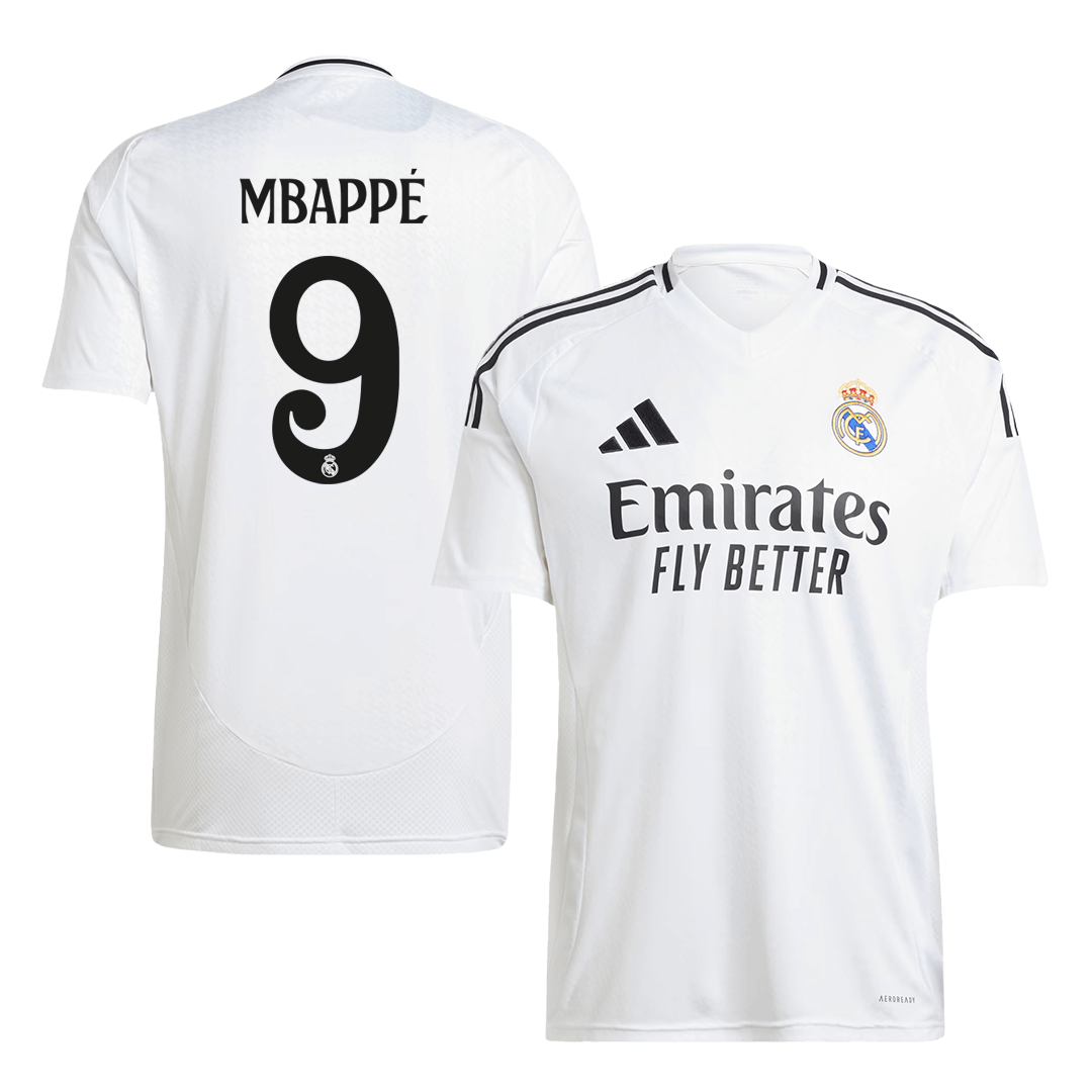 Real Madrid Tröja MBAPPÉ #9 2024/25 Hemma Vit