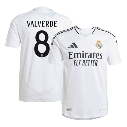 Real Madrid Tröja VALVERDE #8 2024/25 Hemma Vit