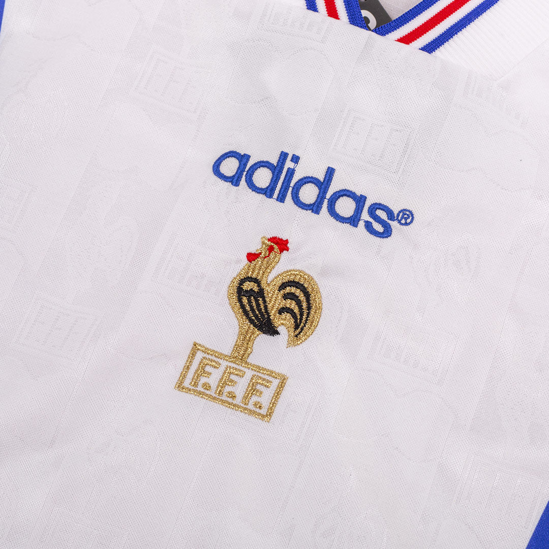 Frankrike Bortatröja Euro 1996 Retro Tröja
 Vit