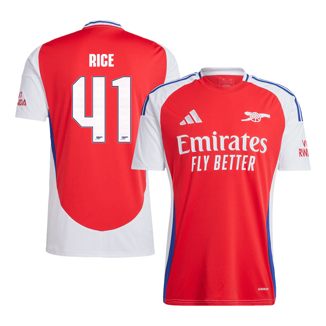 Arsenal Tröja RICE #41 2024/25 Hemma Röd - UCL