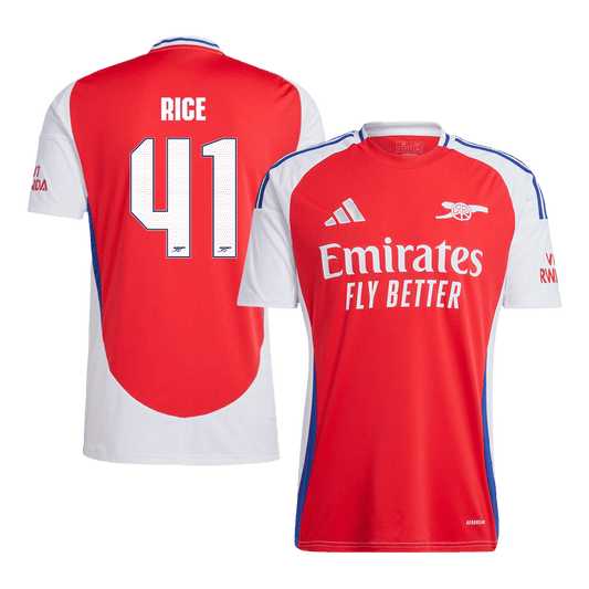 Arsenal Tröja RICE #41 2024/25 Hemma Röd - UCL