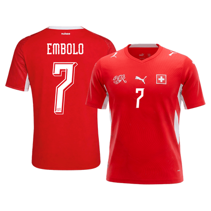 Schweiz Tröja EMBOLO #7 2026 Hemma Röd