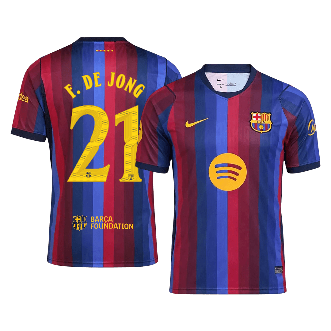 Barcelona Tröja F. DE JONG #21 2026/27 Hemma Blue&Garnet - UCL