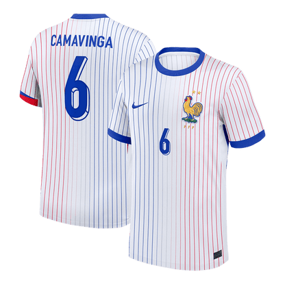 Frankrike Tröja CAMAVINGA #6 Euro 2024 Borta Vit