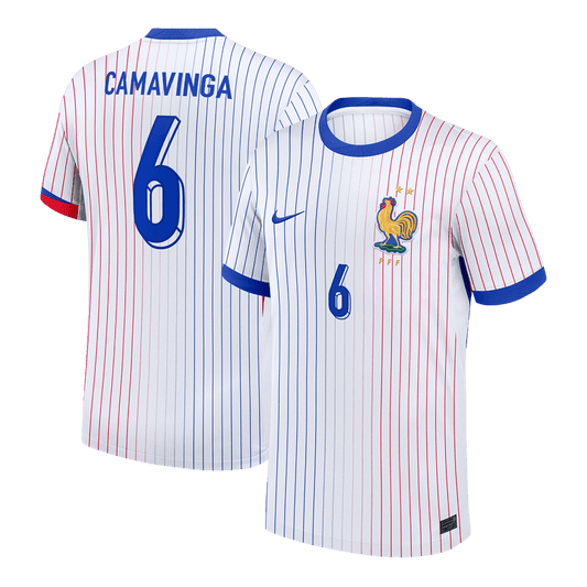Frankrike Tröja CAMAVINGA #6 Euro 2024 Borta Vit