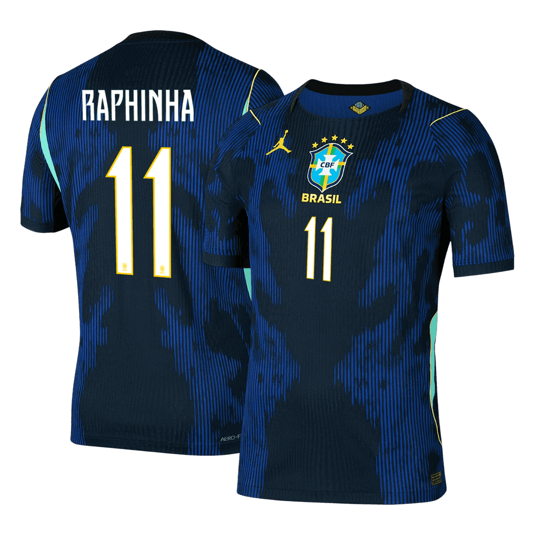 Brasilien Tröja RAPHINHA #11 2026 Borta Autentisk Mörkblå