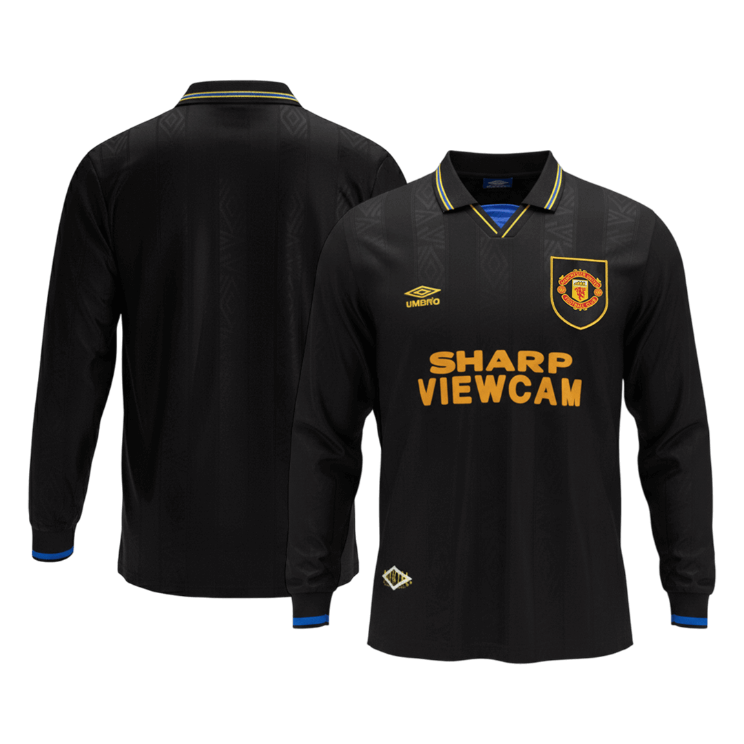 Manchester United Bortatröja 1993/94 Retro Tröja
 Svart