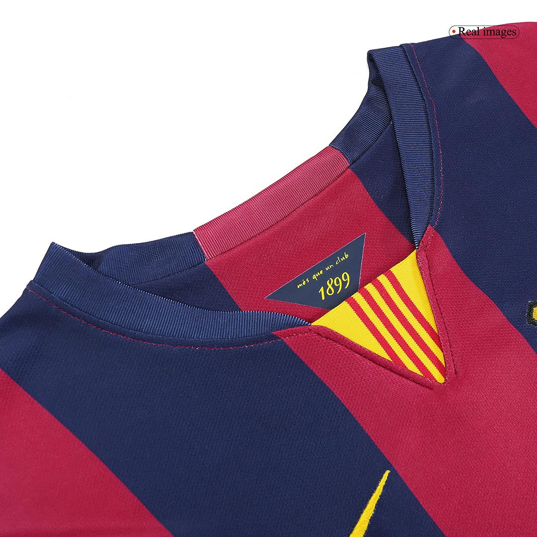 NEYMAR JR #11 Barcelona Hemmatröja 2014/15 Retro Tröja
 Röd & Blå-8