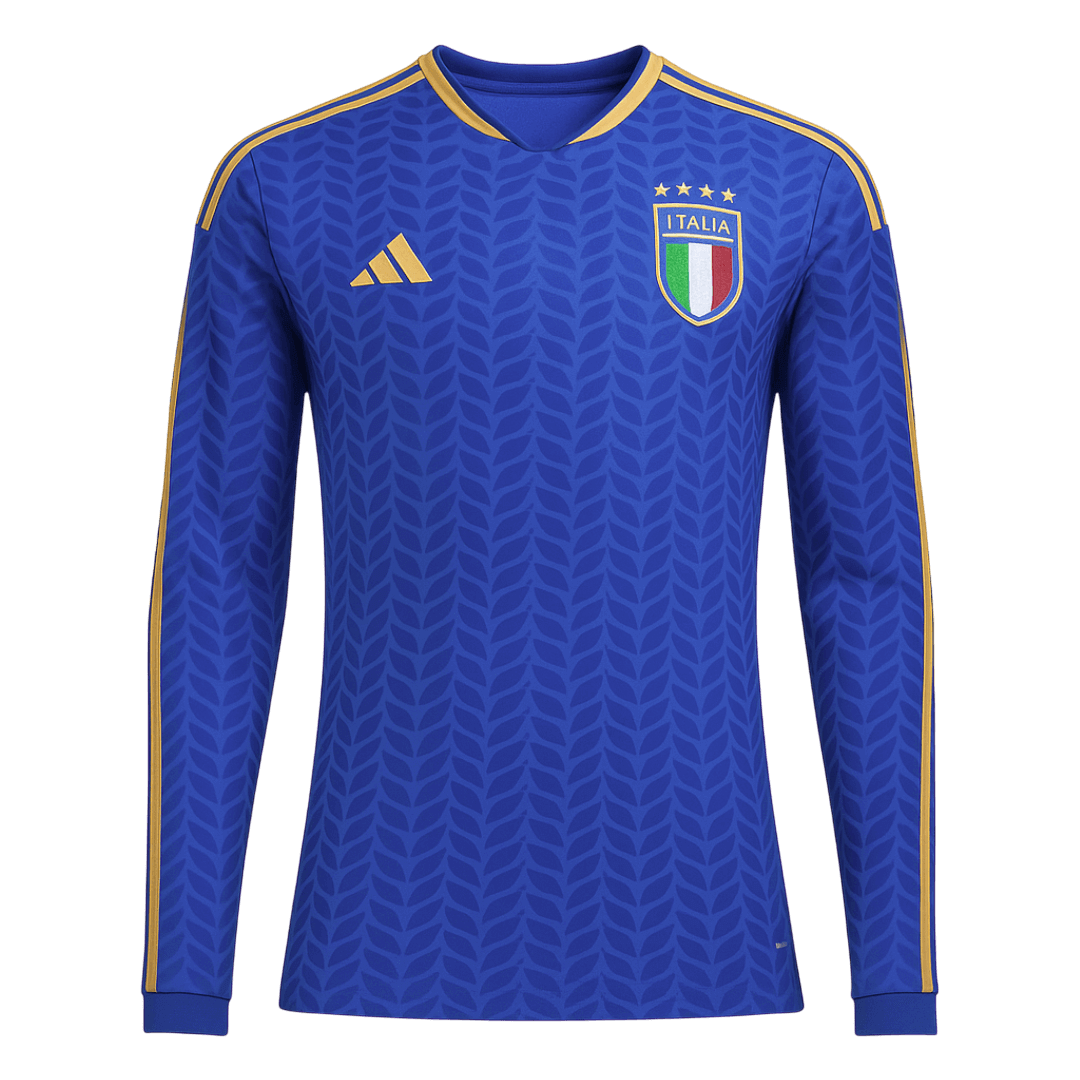 Italien Tröja 2026 Hemma Långärmad Blå
