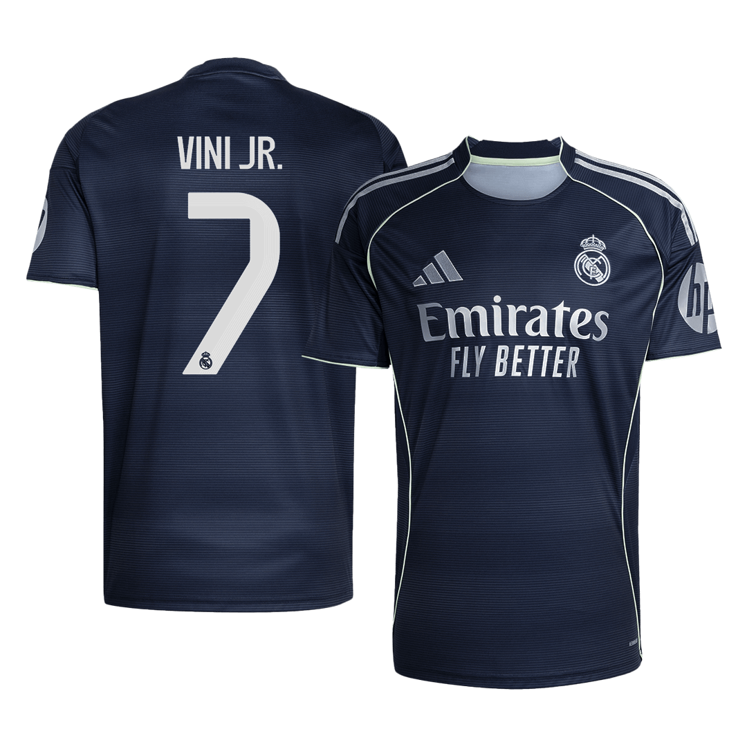 VINI JR. #7 Real Madrid Tröja 2025/26 Borta Premium Mörkblå