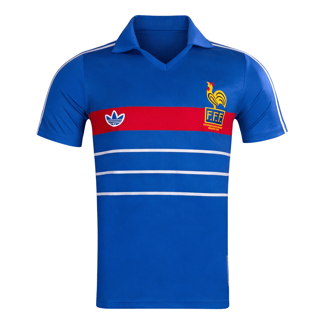 Frankrike Hemmatröja 1984 Retro Tröja
 Blå