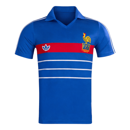 Frankrike Hemmatröja 1984 Retro Tröja
 Blå