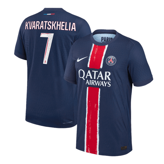 PSG Tröja KVARATSKHELIA #7 2024/25 Hemma Mörkblå