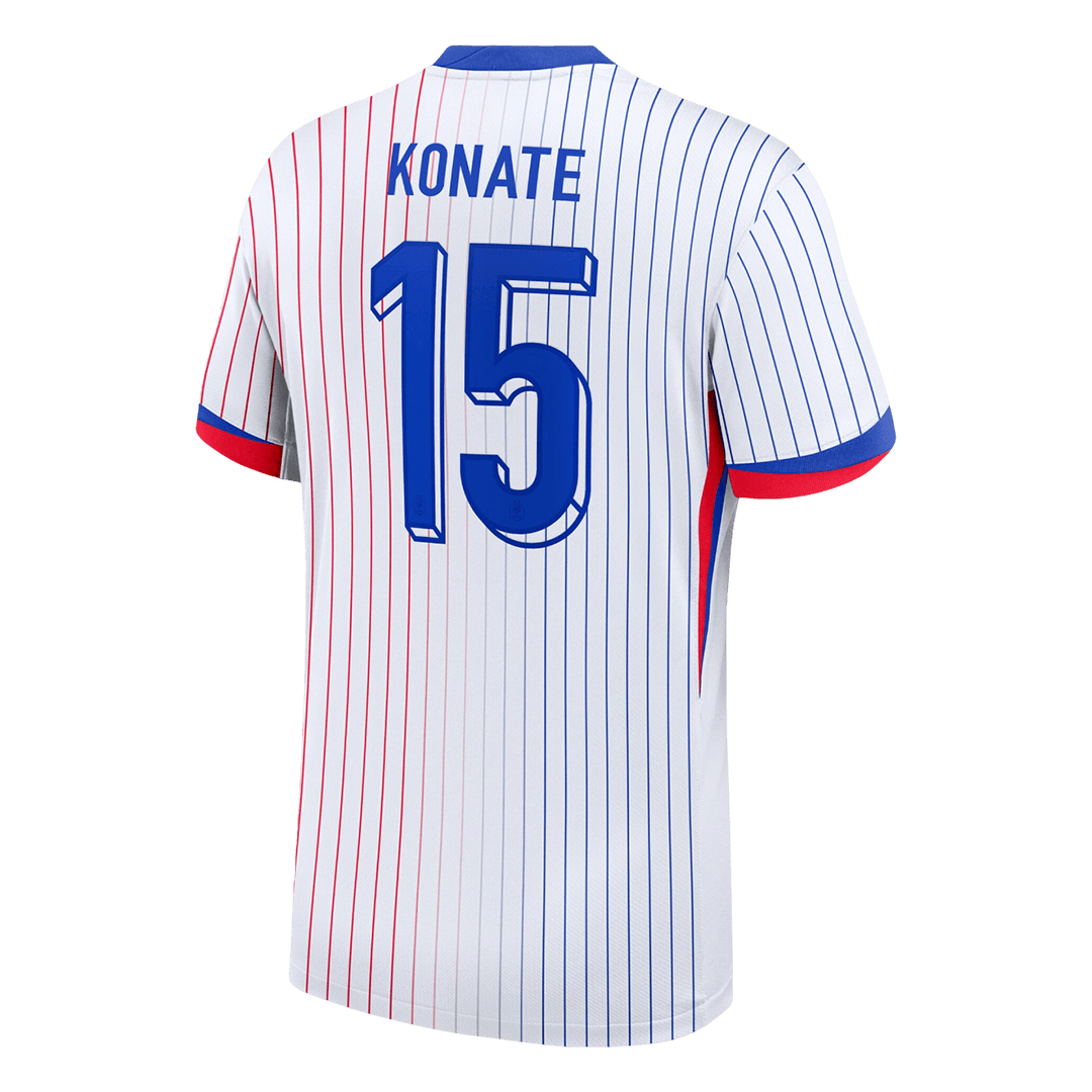 Frankrike Tröja KONATE #15 Euro 2024 Borta Vit-7