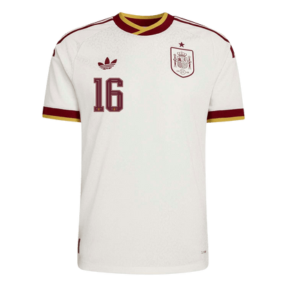 Spanien Tröja RODRIGO #16 2026 Borta Autentisk Vit-9