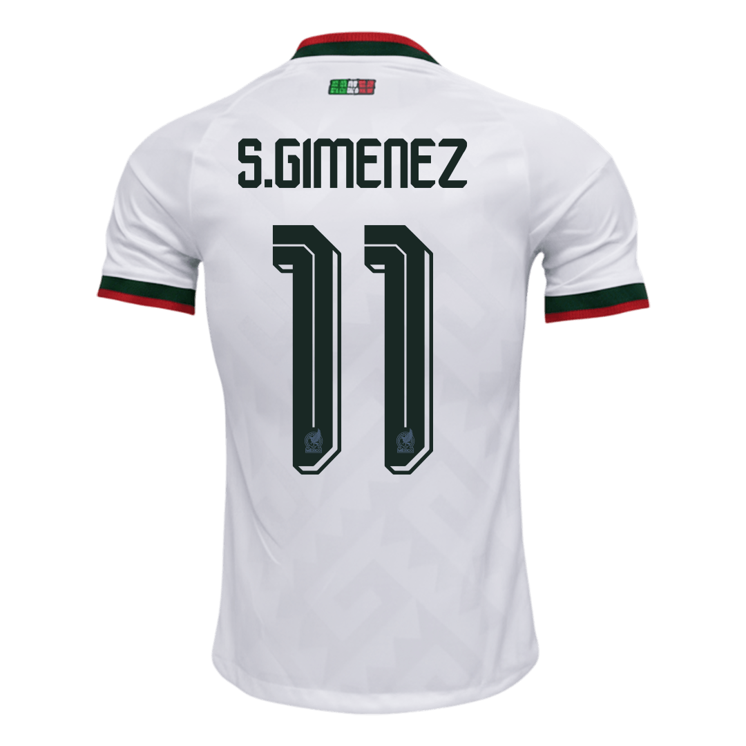 Mexiko Tröja S.GIMENEZ #11 2026 Borta Autentisk Vit