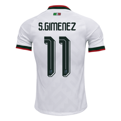 Mexiko Tröja S.GIMENEZ #11 2026 Borta Autentisk Vit-10