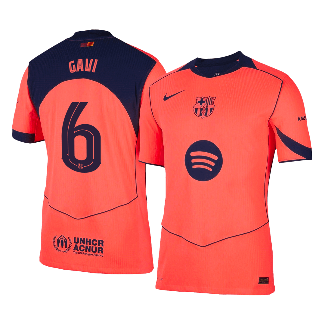 Barcelona Tröja GAVI #6 2025/26 Tredje Orange - UCL