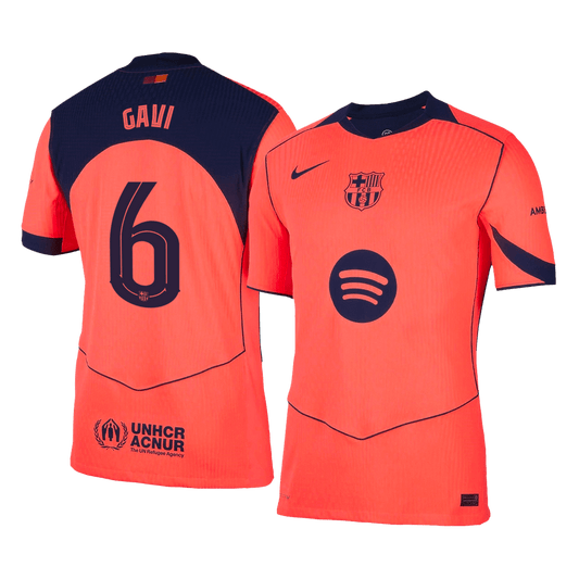 Barcelona Tröja GAVI #6 2025/26 Tredje Orange - UCL