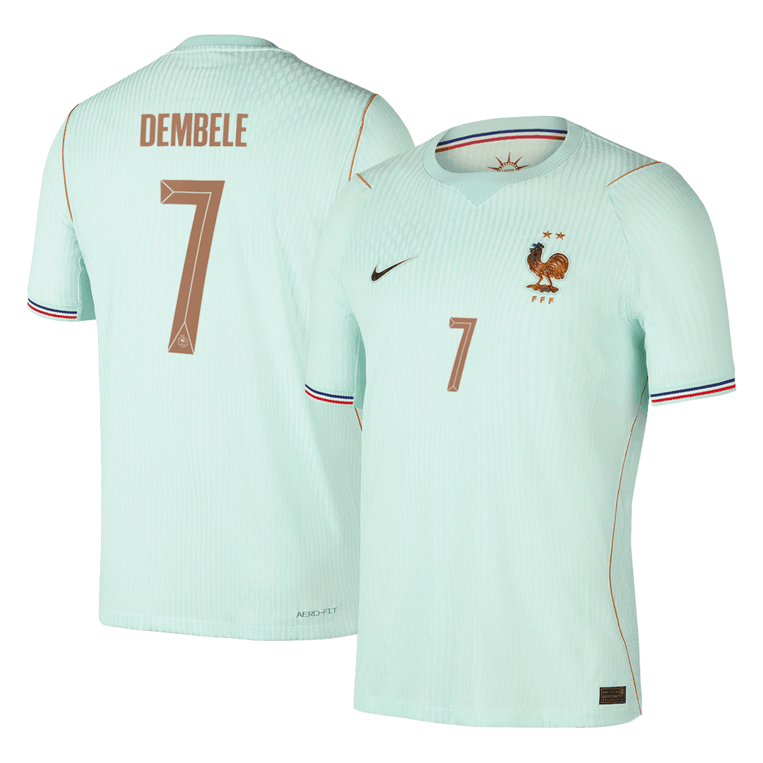 Frankrike Tröja DEMBELE #7 2026 Borta Autentisk Grön