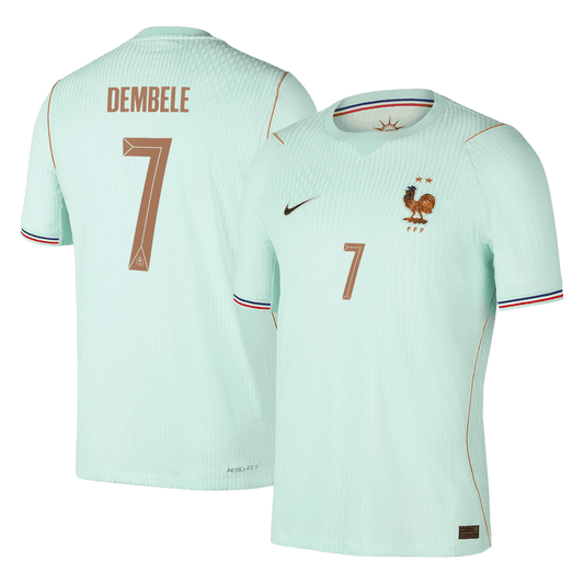 Frankrike Tröja DEMBELE #7 2026 Borta Autentisk Grön