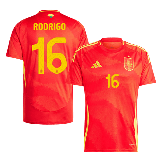 Spanien Tröja RODRIGO #16 Euro 2024 Hemma Röd