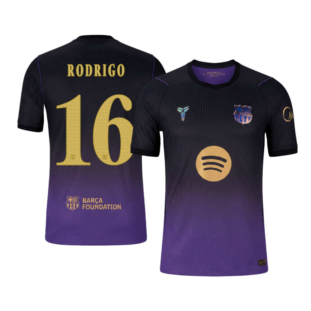 Barcelona Tröja RODRIGO #16 2026/27 Borta Autentisk Black/Purple - UCL