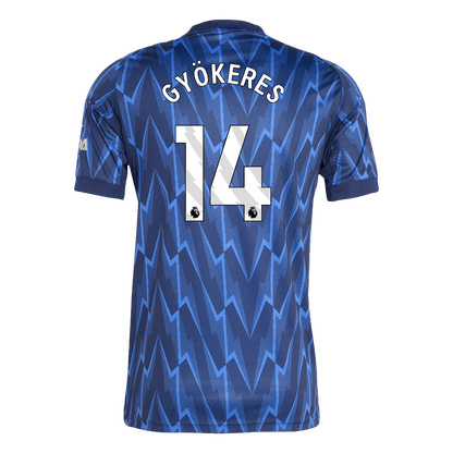Arsenal Tröja GYÖKERES #14 2025/26 Borta Blå-11