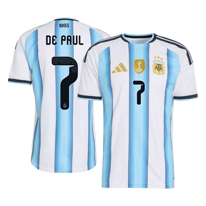 Argentina Tröja DE PAUL #7 2026 Hemma Autentisk Blå & Vit
