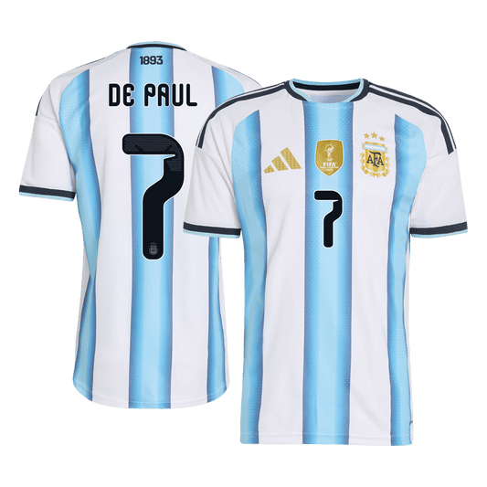 Argentina Tröja DE PAUL #7 2026 Hemma Autentisk Blå & Vit