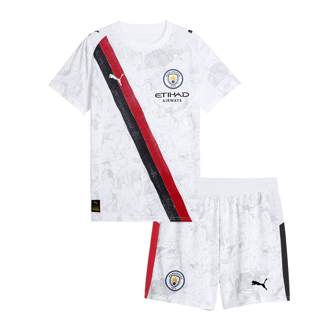 Manchester City Tröja 2025/26 Vit Barn