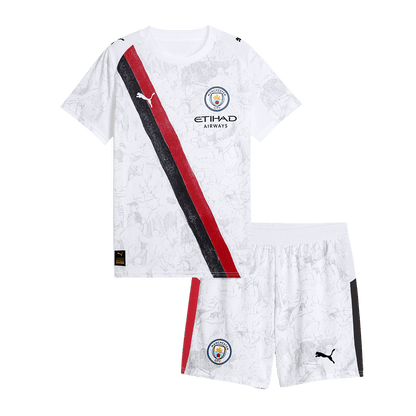 Manchester City Tröja 2025/26 Vit Barn
