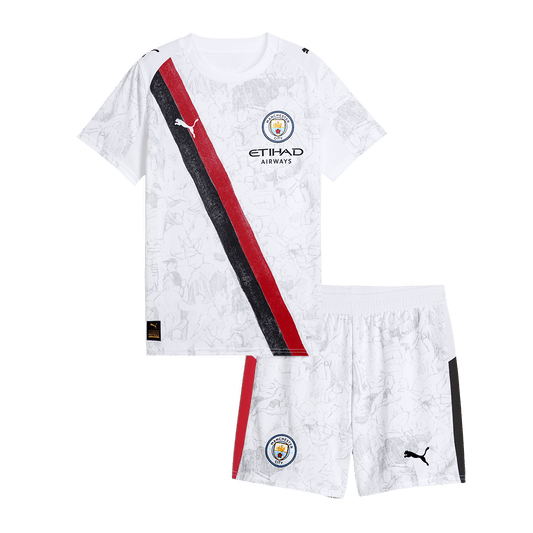 Manchester City Tröja 2025/26 Vit Barn
