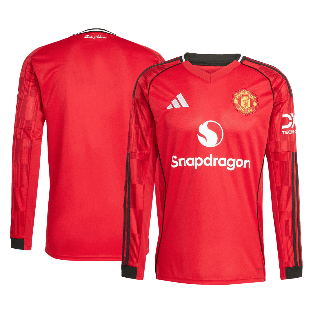Manchester United Tröja 2025/26 Hemma Långärmad Röd