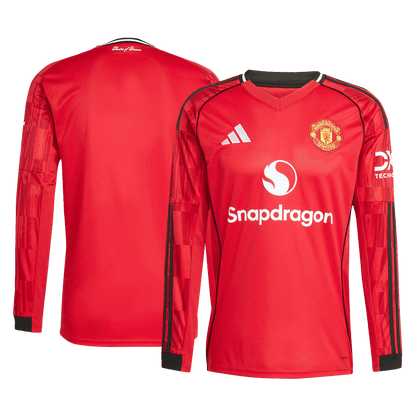 Manchester United Tröja 2025/26 Hemma Långärmad Röd-11