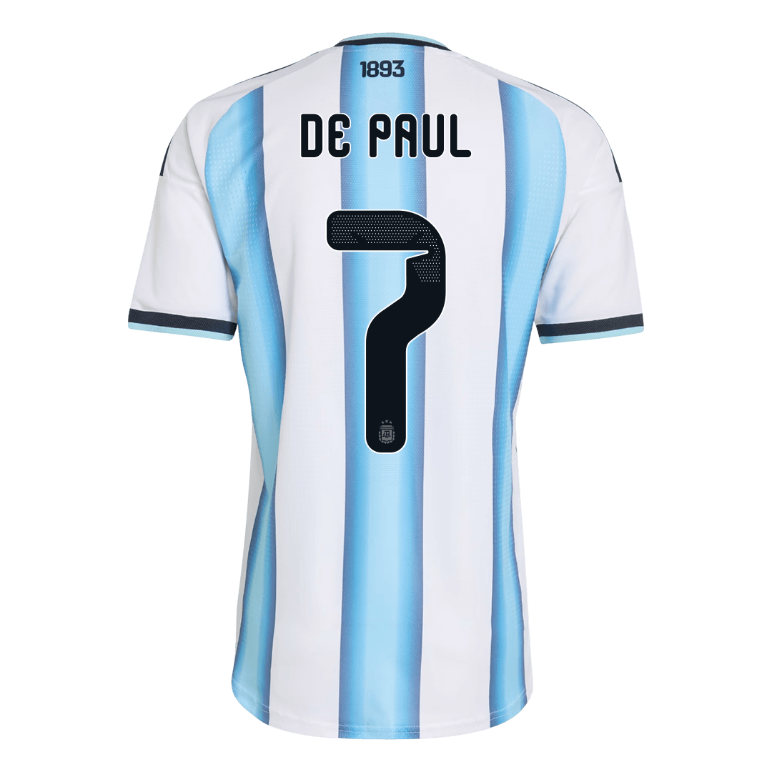 Argentina Tröja DE PAUL #7 2026 Hemma Autentisk Blå & Vit-3