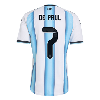 Argentina Tröja DE PAUL #7 2026 Hemma Autentisk Blå & Vit-3