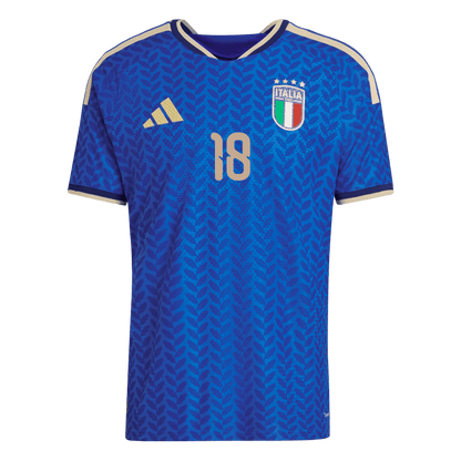 Italien Tröja DARMIAN #13 2026 Hemma Autentisk Blå-10