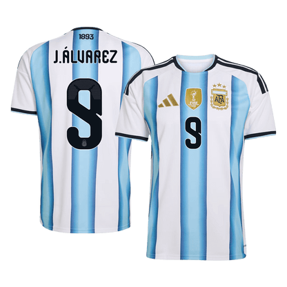 J.ÁLVAREZ #9 Argentina Tröja 2026 Hemma Premium Blå & Vit