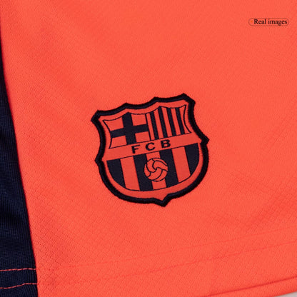 Barcelona Tröja 2025/26 Tredjeställ Orange Barn-3